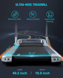 OVICX Q2S Folding Portable Treadmill Compact for Small Spaces 3.0HP 300 lbs Gray