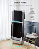 OVICX Q2S Folding Portable Treadmill Compact for Small Spaces 3.0HP 300 lbs Gray