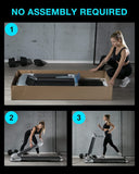 OVICX Q2S Folding Portable Treadmill Compact for Small Spaces 3.0HP 300 lbs Gray