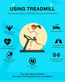 OVICX Q2S Folding Portable Treadmill Compact for Small Spaces 3.0HP 300 lbs Gray