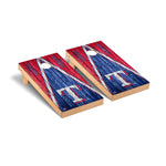 Texas Rangers Cornhole Board Set - Triangle Weathered Version