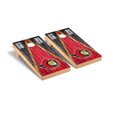 Ottawa Senators Cornhole Board Set - Triangle Weathered Version