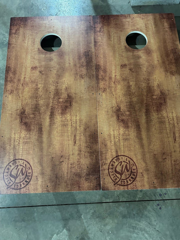 Scratch & Dent - Burnt Wood All-Weather Cornhole Boards