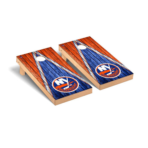 New York Islanders Cornhole Board Set - Triangle Weathered Version