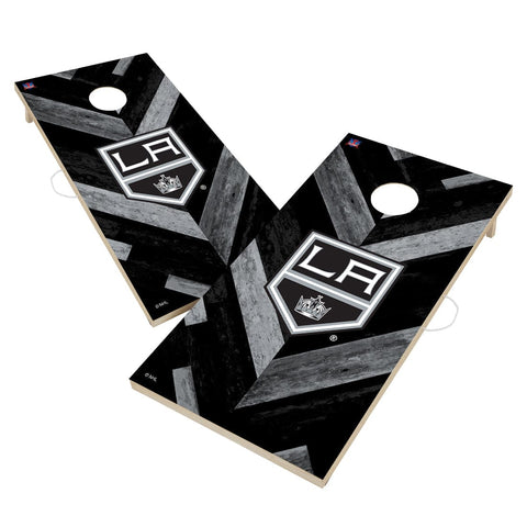 Los Angeles Kings Cornhole Board Set - Herringbone Design