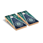 Seattle Mariners Cornhole Board Set - Triangle Weathered Version