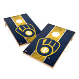 Vintage Milwaukee Brewers Solid Wood 2x4 Cornhole Set