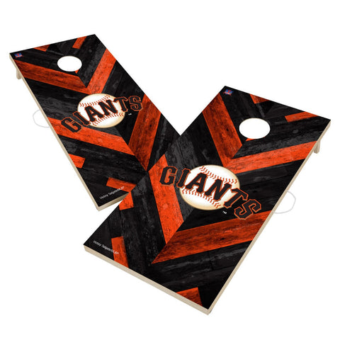 San Francisco Giants Cornhole Board Set - Herringbone Design