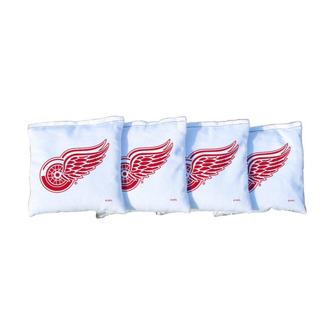 Detroit Red Wings White Cornhole Bags