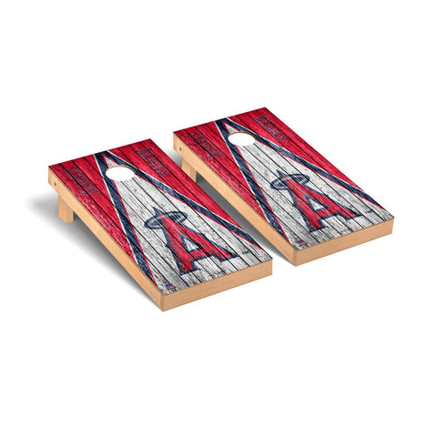 Los Angeles Angels Cornhole Board Set - Triangle Weathered Version