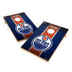 Vintage Edmonton Oilers Solid Wood 2x4 Cornhole Set