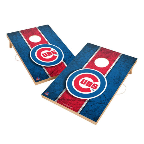 Vintage Chicago Cubs Solid Wood 2x4 Cornhole Set