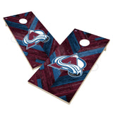 Colorado Avalanche Cornhole Board Set - Herringbone Design