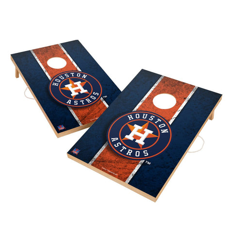 Vintage Houston Astros Solid Wood 2x4 Cornhole Set