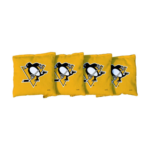 Pittsburgh Penguins Yellow Cornhole Bags