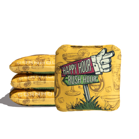 Hapy Hour Gold Cornhole Bags - Professional Rapter 5.5