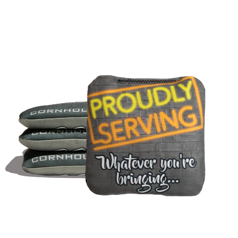 Proudly Serving Grey Cornhole Bags - Professional Rapter 5.5