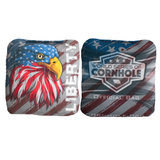 American Eagle Drip Grey Cornhole Bags - Professional Rapter 5.5