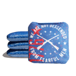 Not Fearful Men 1776 Blue Cornhole Bags - Professional Rapter 5.5