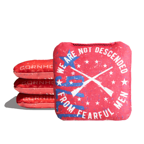 Not Fearful Men 1776 Red Cornhole Bags - Professional Rapter 5.5