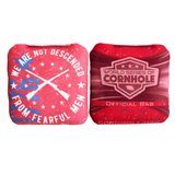 Not Fearful Men 1776 Red Cornhole Bags - Professional Rapter 5.5