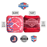 Not Fearful Men 1776 Red Cornhole Bags - Professional Rapter 5.5