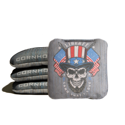 Land that I Love Grey Cornhole Bags - Professional Rapter 5.5