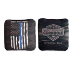 Thin Blue Line Black Cornhole Bags - Professional Rapter 5.5