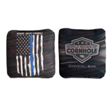 Thin Blue Line Black Cornhole Bags - Professional Rapter 5.5