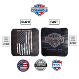 Thin Blue Line Black Cornhole Bags - Professional Rapter 5.5