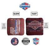 Thin Blue Line Red Cornhole Bags - Professional Rapter 5.5