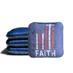 Faith Flag Blue Cornhole Bags - Professional Rapter 5.5