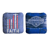 Faith Flag Blue Cornhole Bags - Professional Rapter 5.5