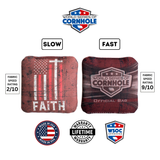 Faith Flag Red Cornhole Bags - Professional Rapter 5.5