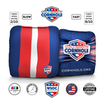Classic Stripes Cornhole Bags - Navy | Red | White - Professional Rapter 5.5