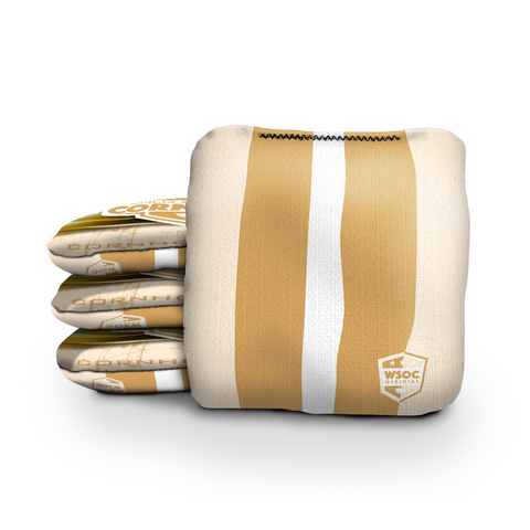 Classic Stripes Cornhole Bags - Tan | Brown | White - Professional Rapter 5.5