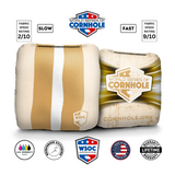 Classic Stripes Cornhole Bags - Tan | Brown | White - Professional Rapter 5.5