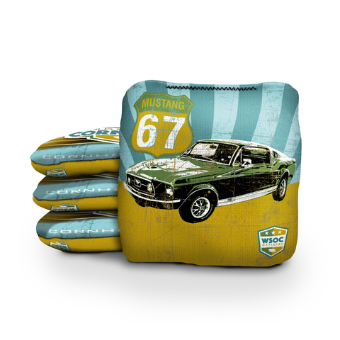 67' Mustang Green Cornhole Bags - Professional Rapter 5.5