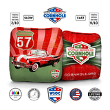 57' T Bird Red Cornhole Bags - Professional Rapter 5.5