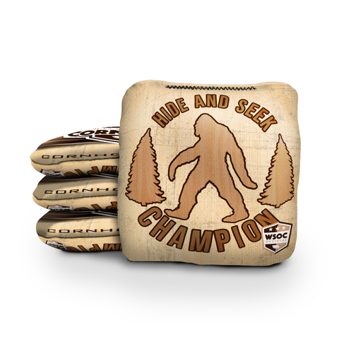 Sasquatch Hide and Seek Tan Cornhole Bags - Professional Rapter 5.5