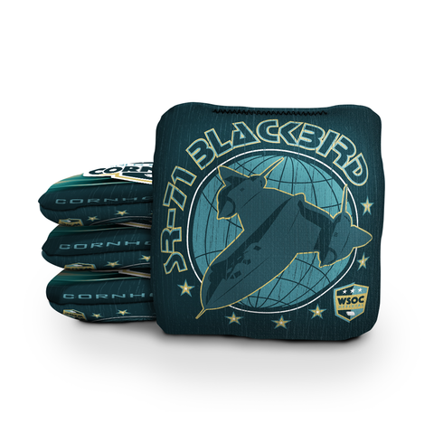 SR-71 Blackbird Dark Green Cornhole Bags - Professional Rapter 5.5