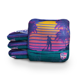 Beach Sunset Purple Cornhole Bags - Professional Rapter 5.5