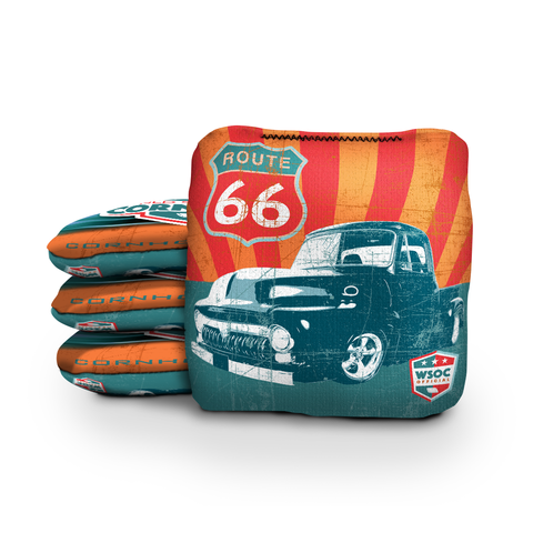Vintage American Truck Orange Cornhole Bags - Professional Rapter 5.5