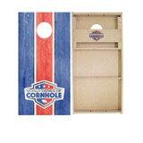 Blue and Red Stripes Cornhole Boards - WSOC Runway Series