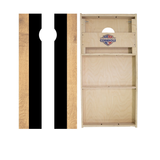 Navy and White Classic Stripes Cornhole Boards - WSOC Runway Series