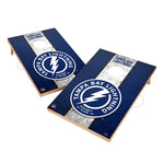 Vintage Tampa Bay Lightning Solid Wood 2x4 Cornhole Set