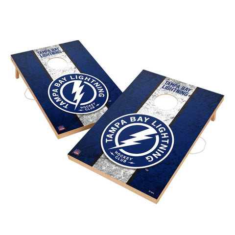 Vintage Tampa Bay Lightning Solid Wood 2x4 Cornhole Set