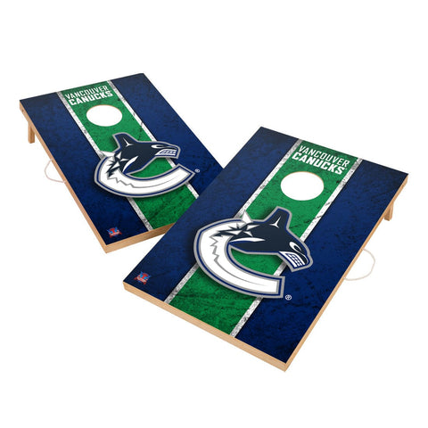 Vintage Vancouver Canucks Solid Wood 2x4 Cornhole Set