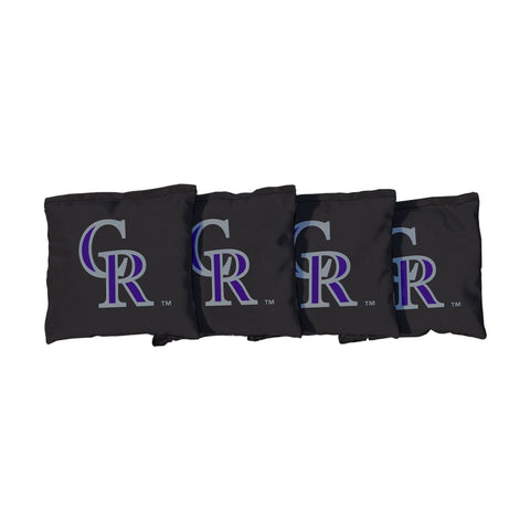 Colorado Rockies Black Cornhole Bags