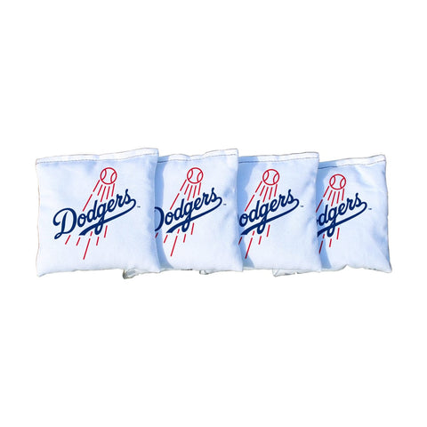 Los Angeles Dodgers White Cornhole Bags